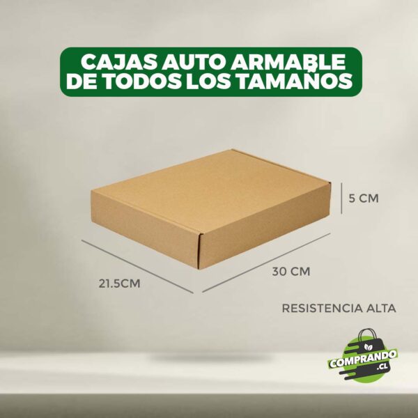 Caja auto armable 30cm x 21.5cm x 5cm