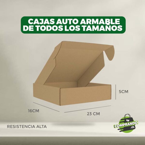 Caja auto armable 23cm x 16cm x 5cm