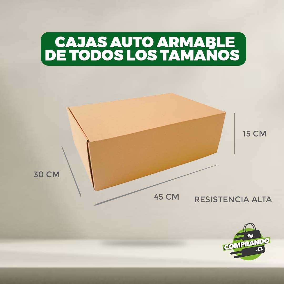 Caja de Cartón Autoarmable 【30 x 20 x 8 cm】